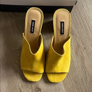 NWT Nine West Yellow Mules for Women